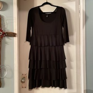 Black midi dress